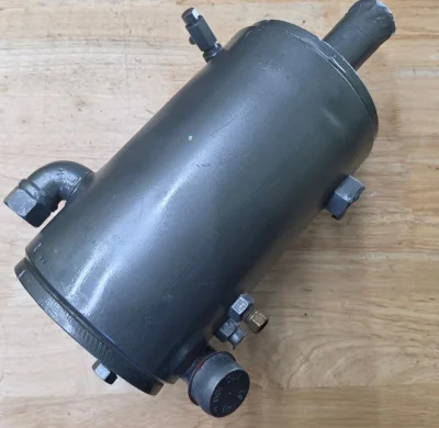 Yanmar 6LY2(A)-STP engine Oil cooler is a “Take Off” oil cooler for all 6LY2 series engine, also can be used for 6LYA series. This oil cooler was pressure tested, cleaned and service, ready to be used as exchange part. view 2